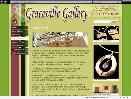 Graceville Gallery website