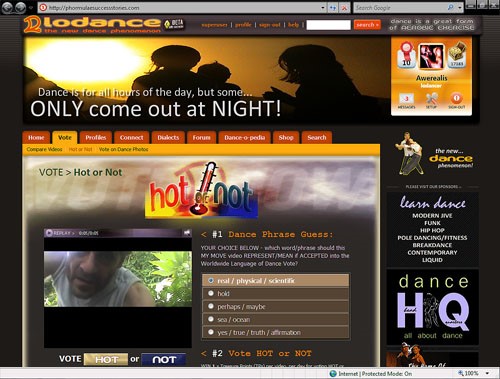 Language of Dance Website image